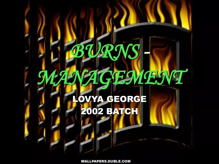 burns management
