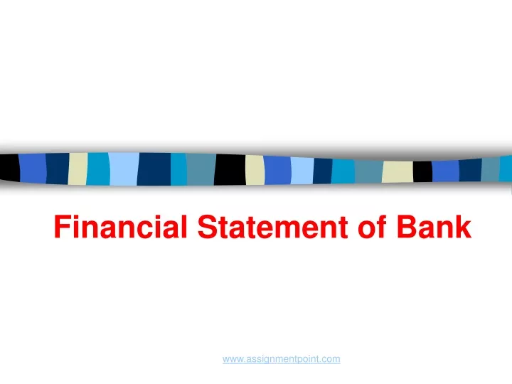 financial statement of bank