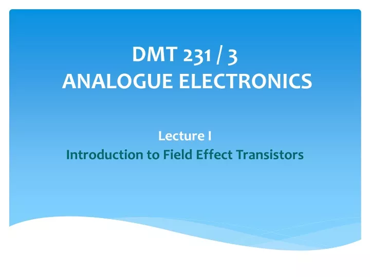 dmt 231 3 analogue electronics