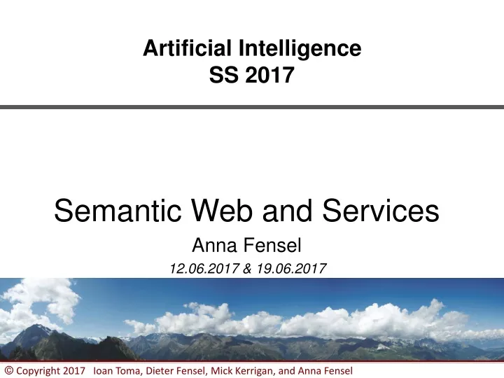 artificial intelligence ss 2017