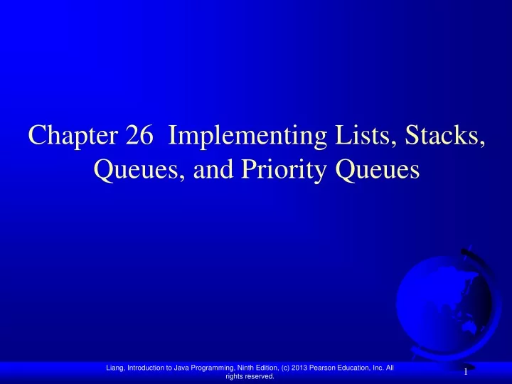chapter 26 implementing lists stacks queues and priority queues
