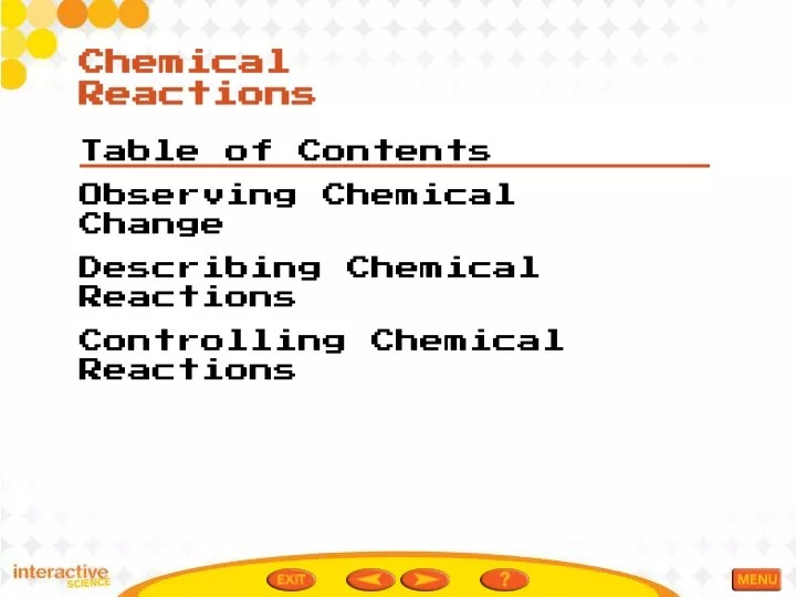 chemical reactions