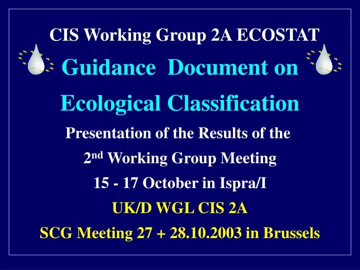 cis working group 2a ecostat guidance document