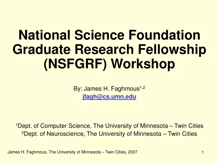 national science foundation graduate research