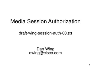 Media Session Authorization