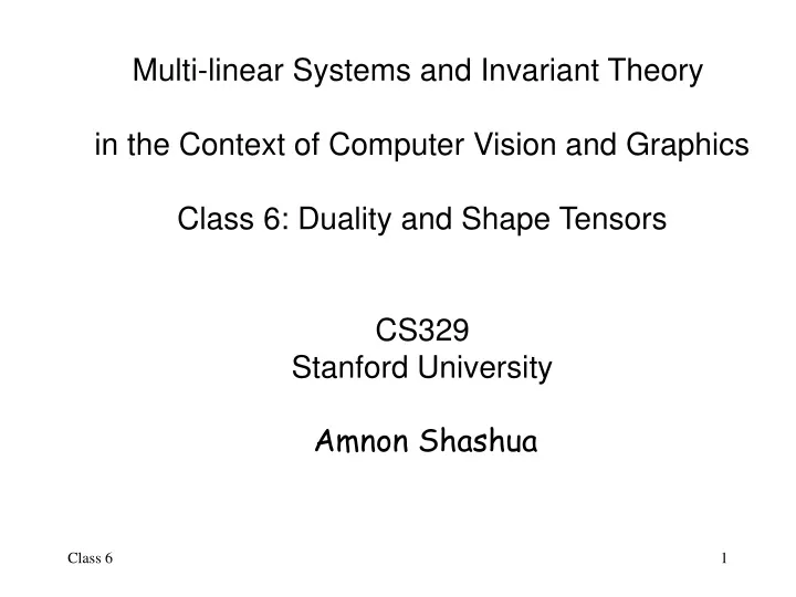 multi linear systems and invariant theory
