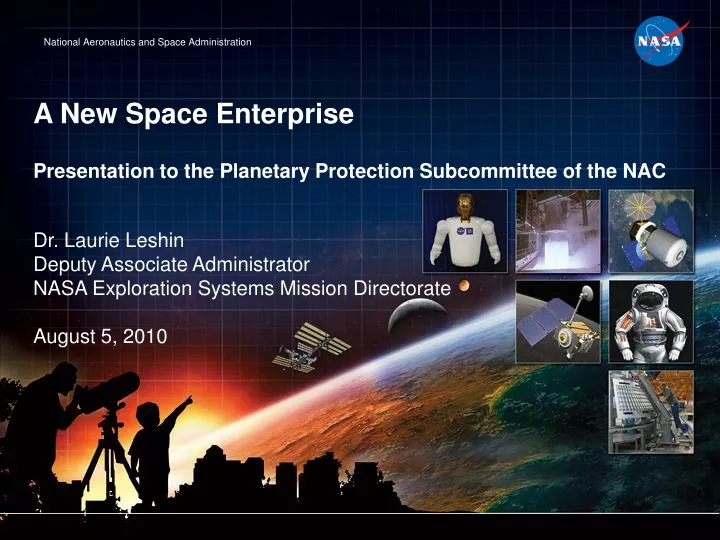 a new space enterprise presentation to the planetary protection subcommittee of the nac