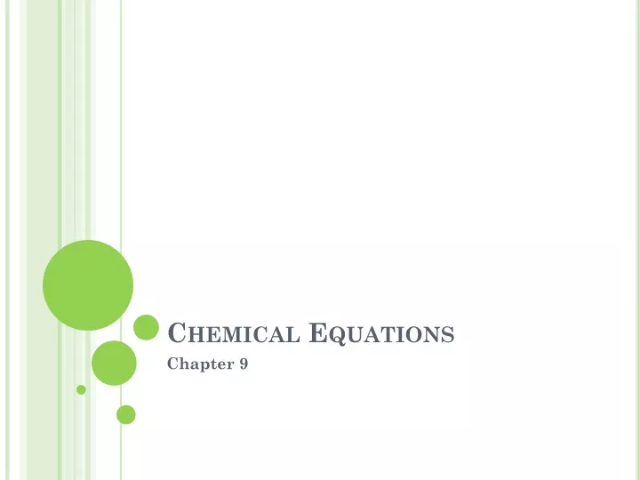 chemical equations