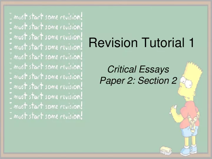 revision tutorial 1