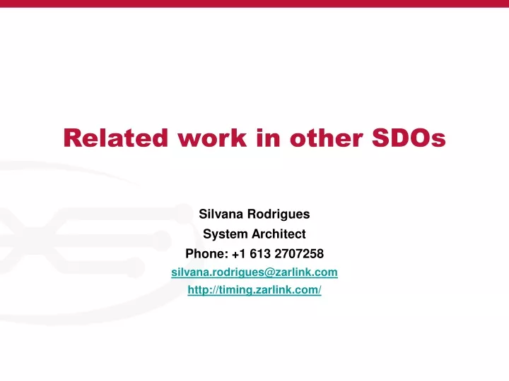 related work in other sdos