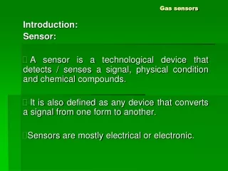 Gas sensors