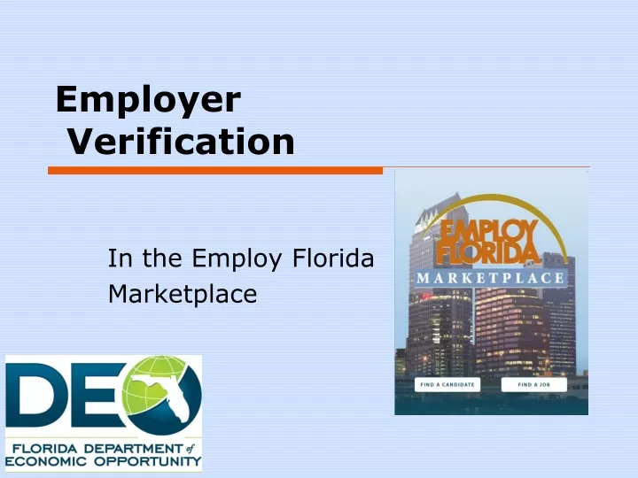 employer verification