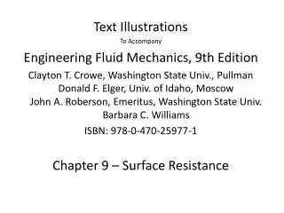 Text Illustrations  To Accompany Engineering Fluid Mechanics, 9th Edition