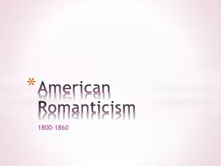 American Romanticism