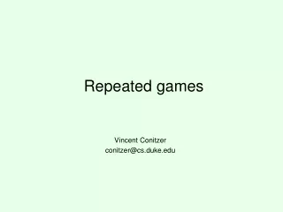Repeated games