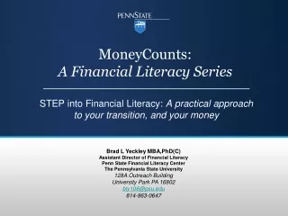 MoneyCounts:  A Financial Literacy Series
