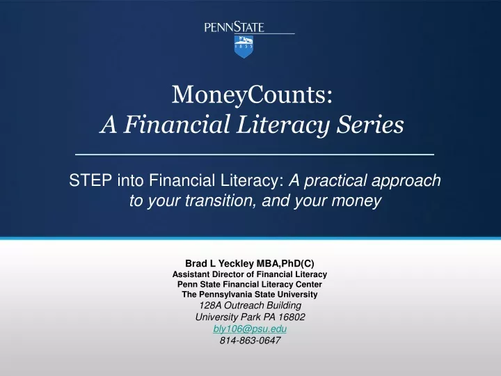 moneycounts a financial literacy series