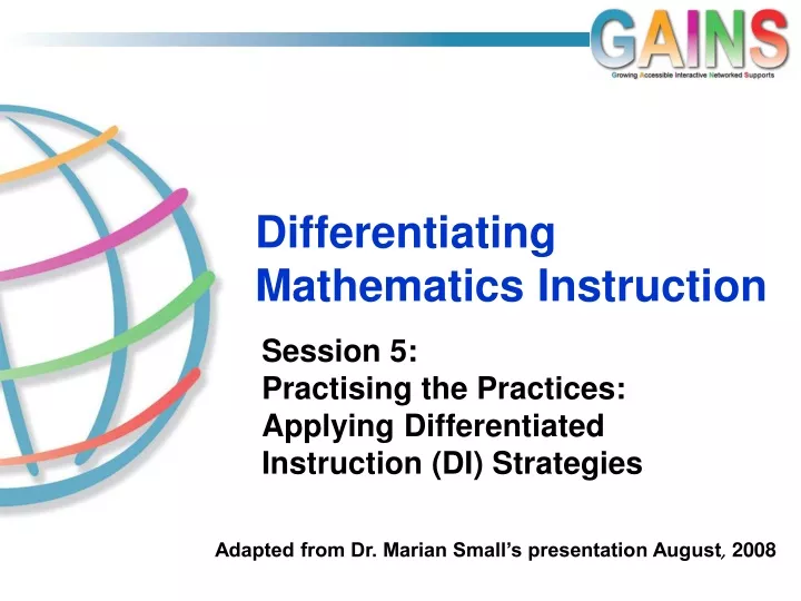 differentiating mathematics instruction
