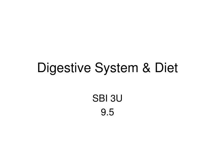 digestive system diet