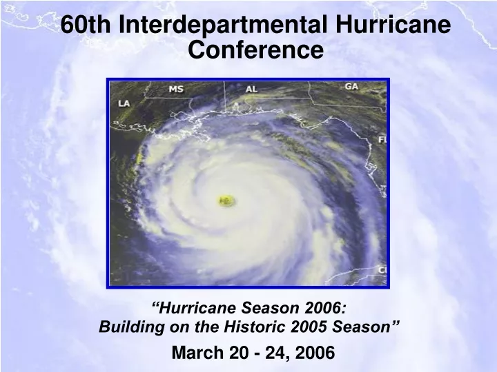 60th interdepartmental hurricane conference