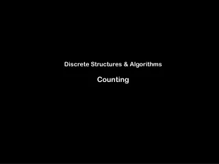 Discrete Structures &amp; Algorithms Counting