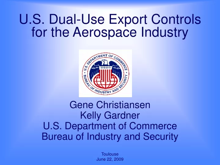 u s dual use export controls for the aerospace industry