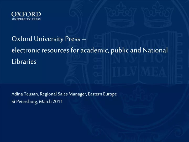 oxford university press electronic resources