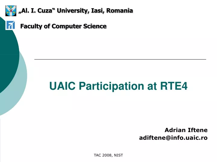 adrian iftene adiftene@info uaic ro