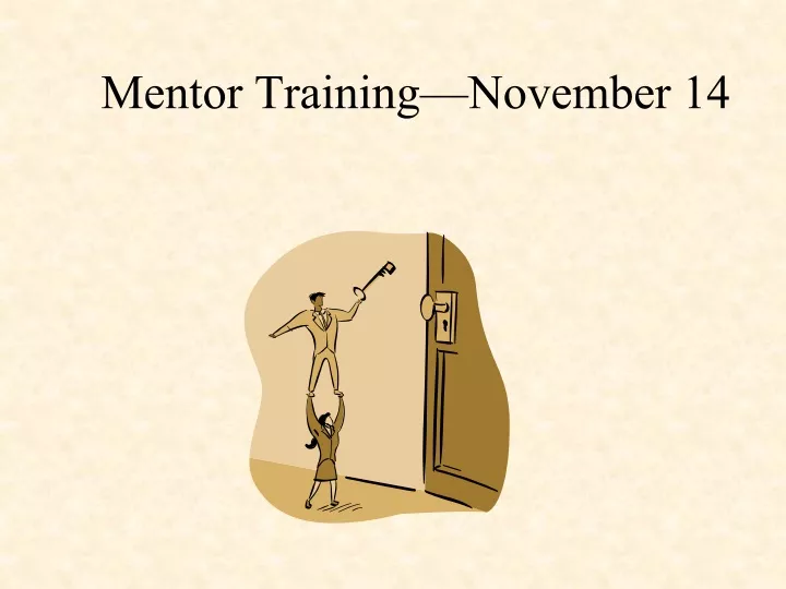 mentor training november 14