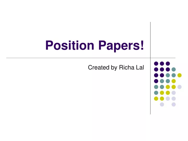 position papers