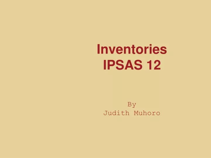 inventories ipsas 12