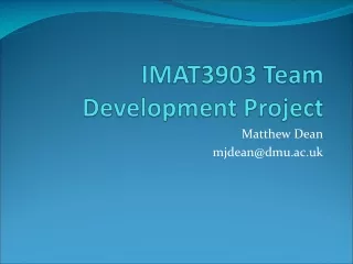 IMAT3903 Team Development Project
