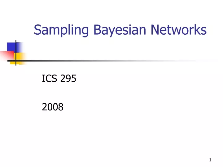 sampling bayesian networks