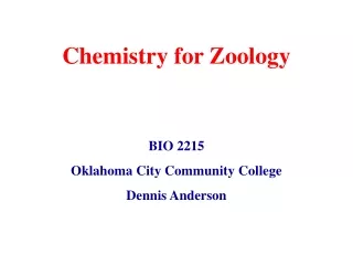 Chemistry for Zoology