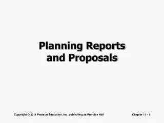 Planning Reports  and Proposals