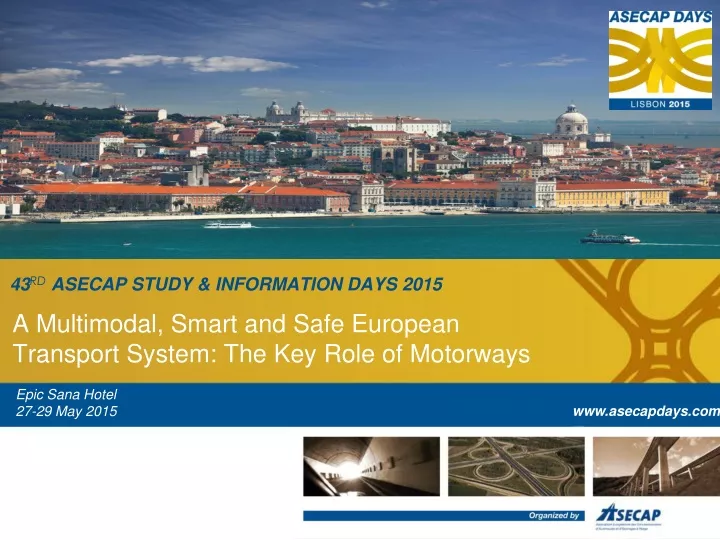 43 r d asecap study information days 2015