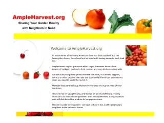 Welcome to AmpleHarvest