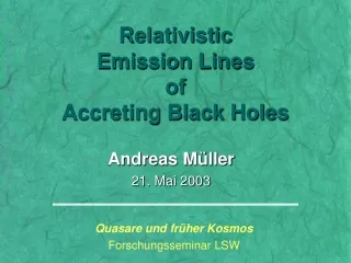Relativistic  Emission Lines  of Accreting Black Holes