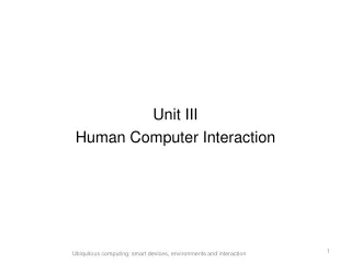 Ubiquitous computing: smart devices, environments and interaction