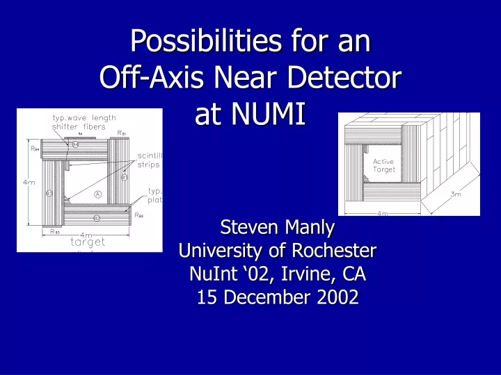 possibilities for an off axis near detector at numi