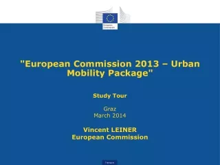 &quot;European Commission 2013 – Urban Mobility Package&quot;
