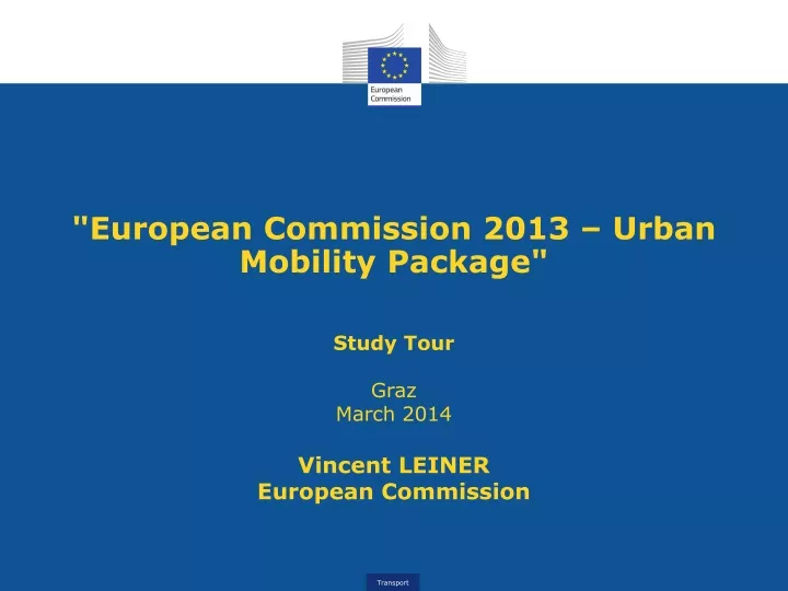 european commission 2013 urban mobility package