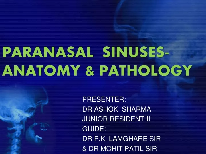 paranasal sinuses anatomy pathology