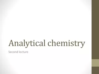 Analytical chemistry