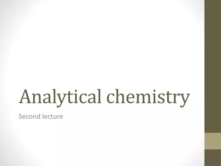 analytical chemistry