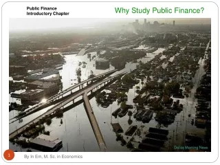 Why Study Public Finance?