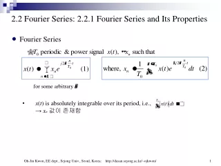 2.2 Fourier Series: 2.2.1  Fourier Series and Its Properties