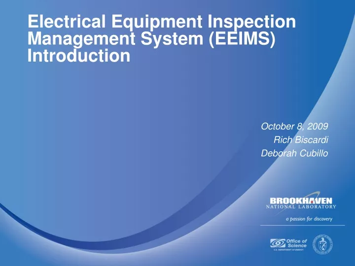 electrical equipment inspection management system