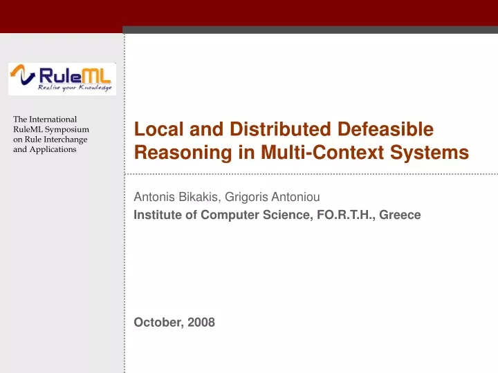 local and distributed defeasible reasoning in multi context systems