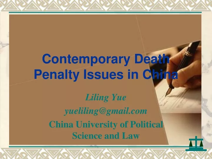 contemporary death penalty issues in china
